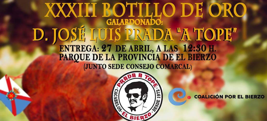 El acto de entrega del XXXIII Botillo de Oro a Jose Luis Prada este sábado en el parque de la Provincia de El Bierzo